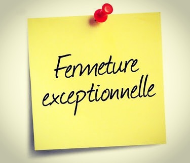 Fermeture exceptionnelle du bureau vendredi 24 octobre