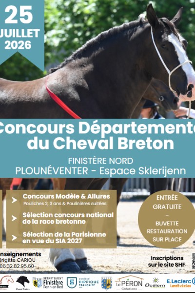 CONCOURS DEPARTEMENTAL DU CHEVAL BRETON _ PLOUNEVENTER 25/07/2026 _ SH LANDIVISIAU